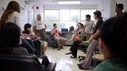 University of Miami students discuss the design of a new eco-friendly tent for Everglades National Park